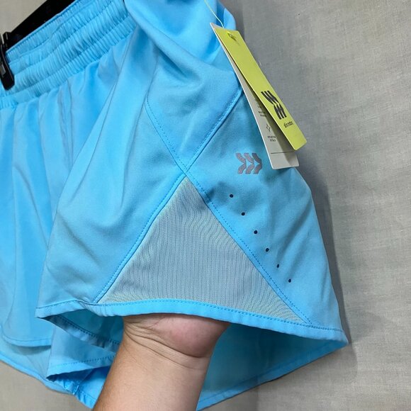 NWT All In Motion Women XL Blue Denim Woven Mid-Rise Elastic Waist Run Shorts 3 - Picture 9 of 14